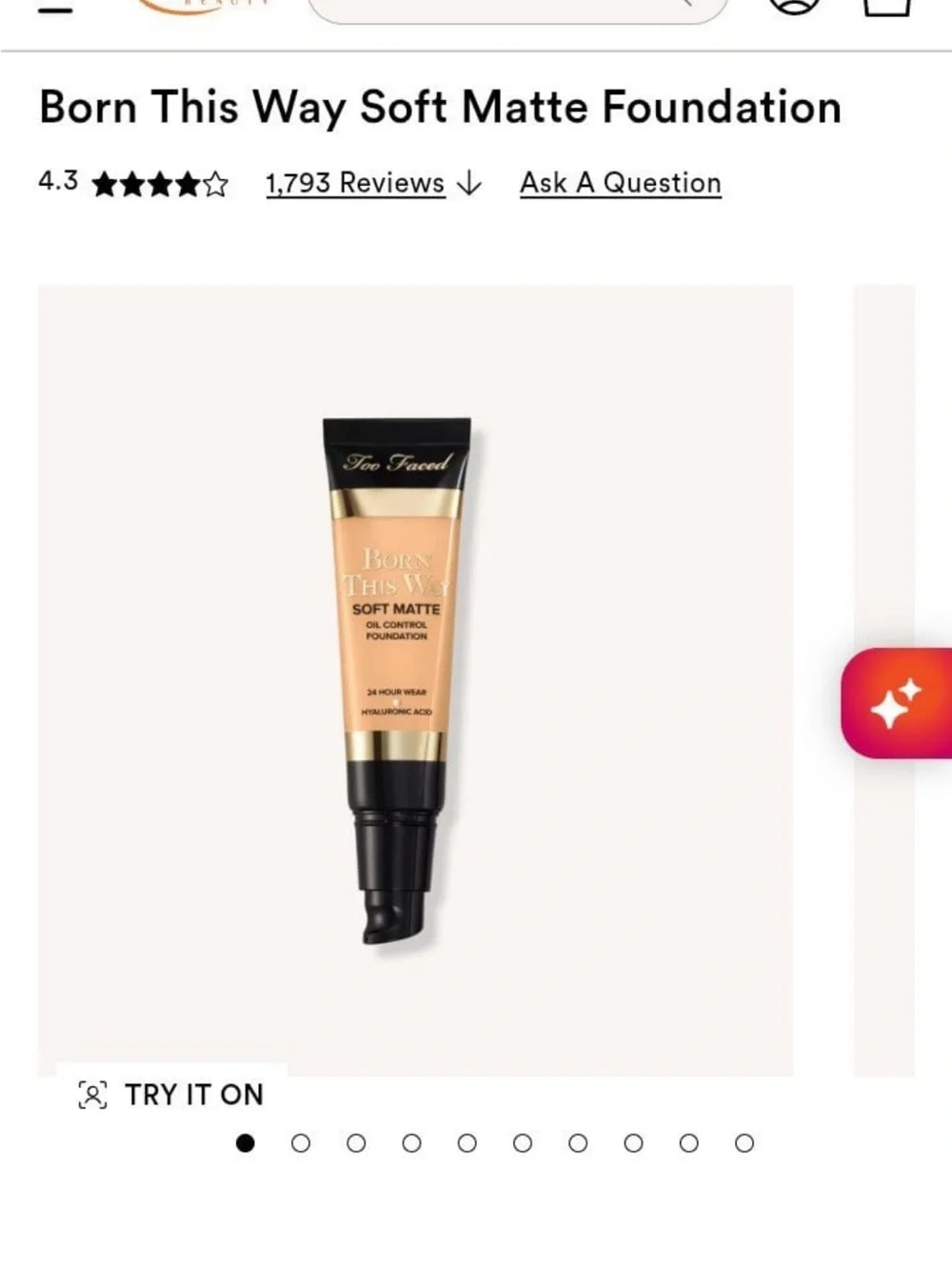 Too Faced Born This Way Soft Matte Foundation - Light/Almond